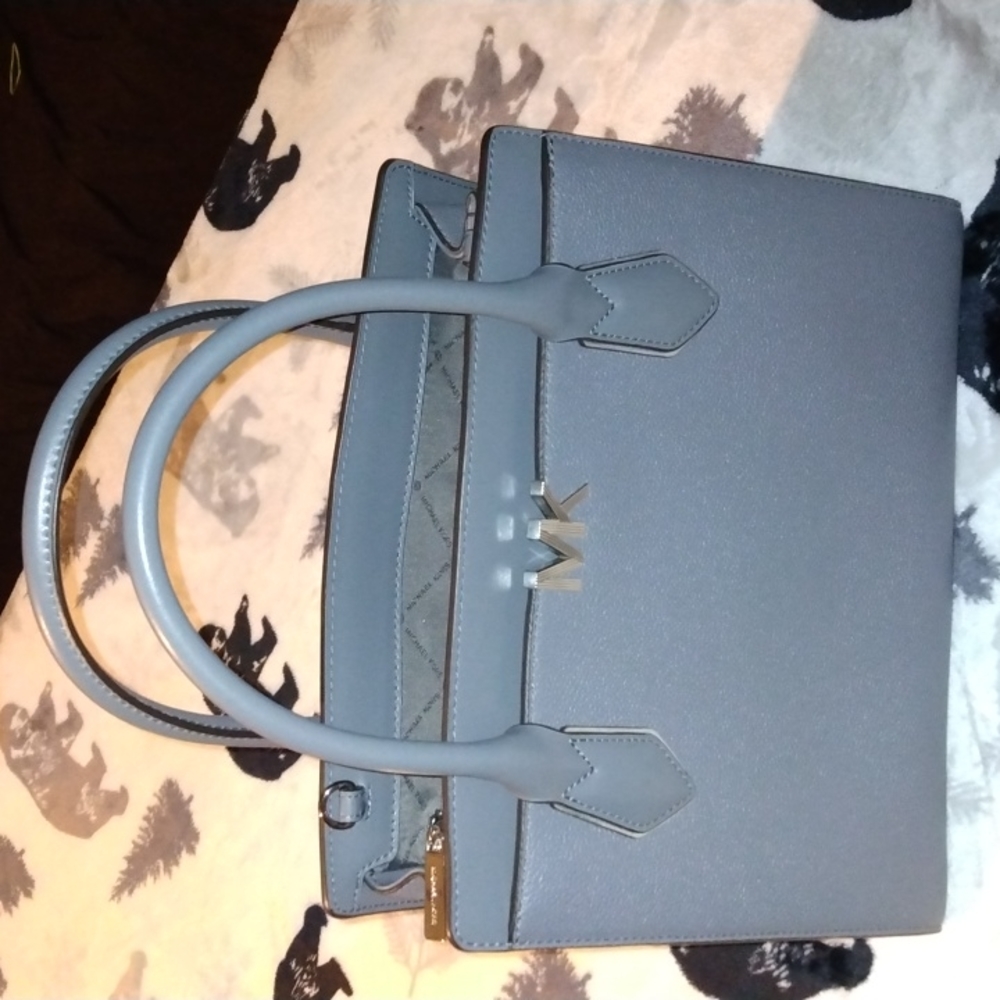Michael Kors Montgomery Heather Grey  LG Leather Satchel